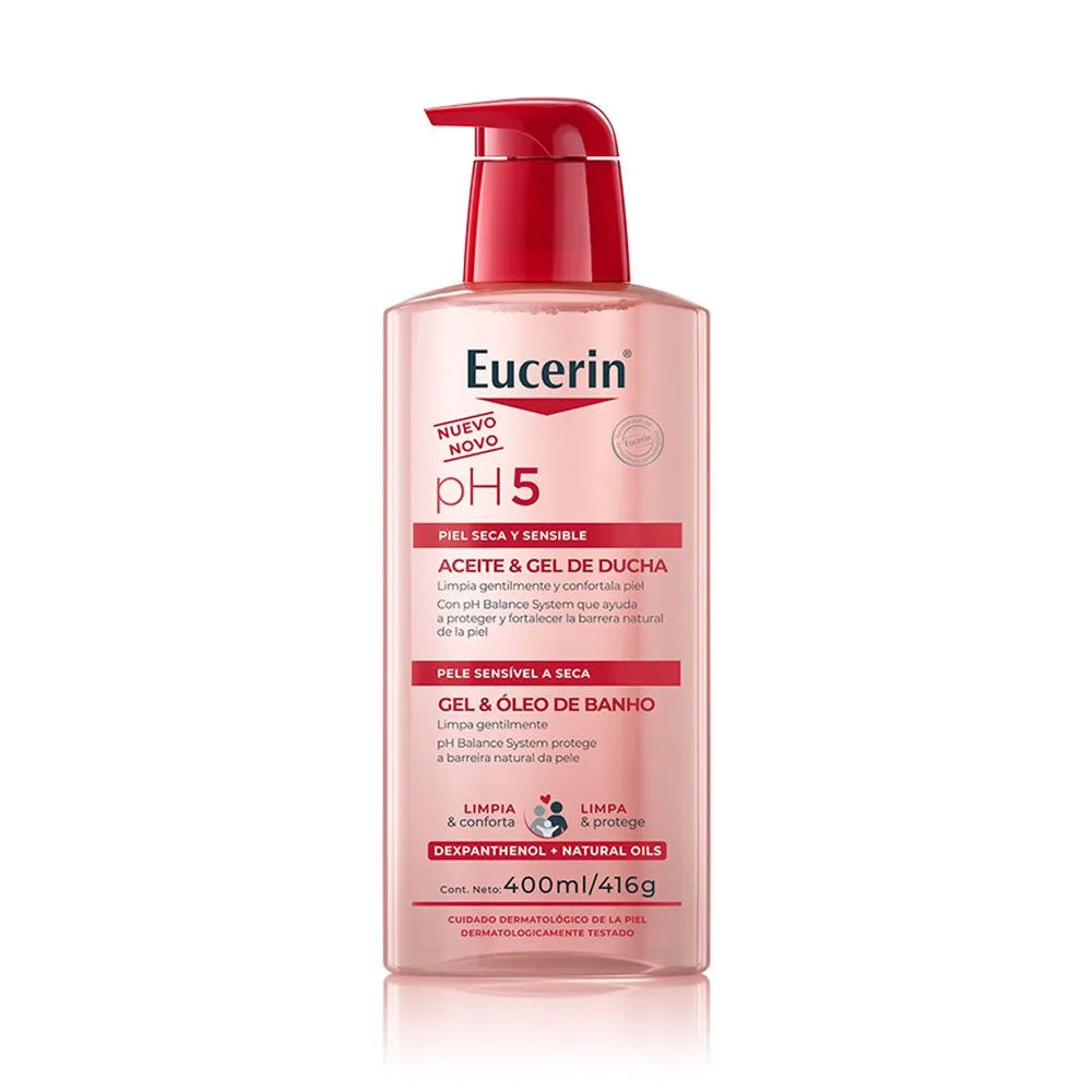 Gel E Óleo De Banho Eucerin Ph5 Pele Seca 400ml