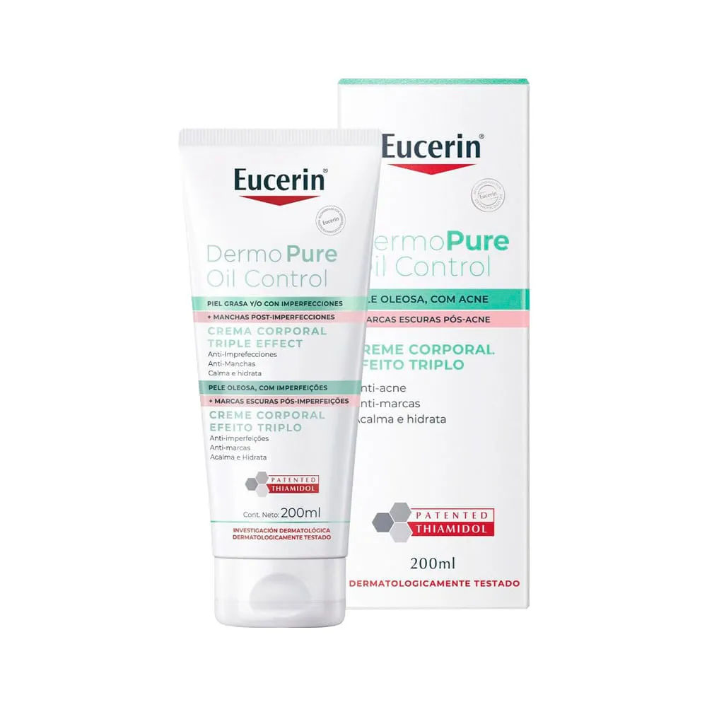 Eucerin Dermo Pure Oil Control Creme Corporal Efeito Triplo 200ml