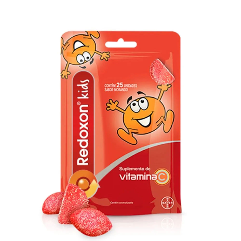 Suplemento Vitamina C Redoxon Kids Morango 25 Gomas