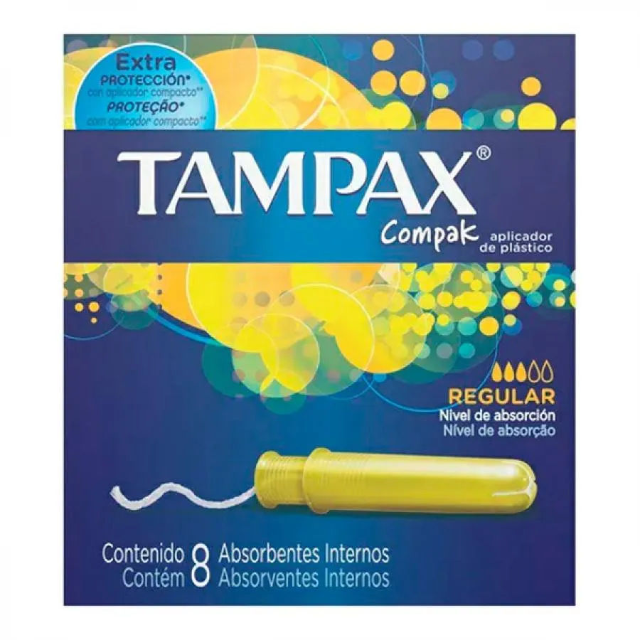 Absorvente Tampax Regular 8 Unidades Com Aplicadores