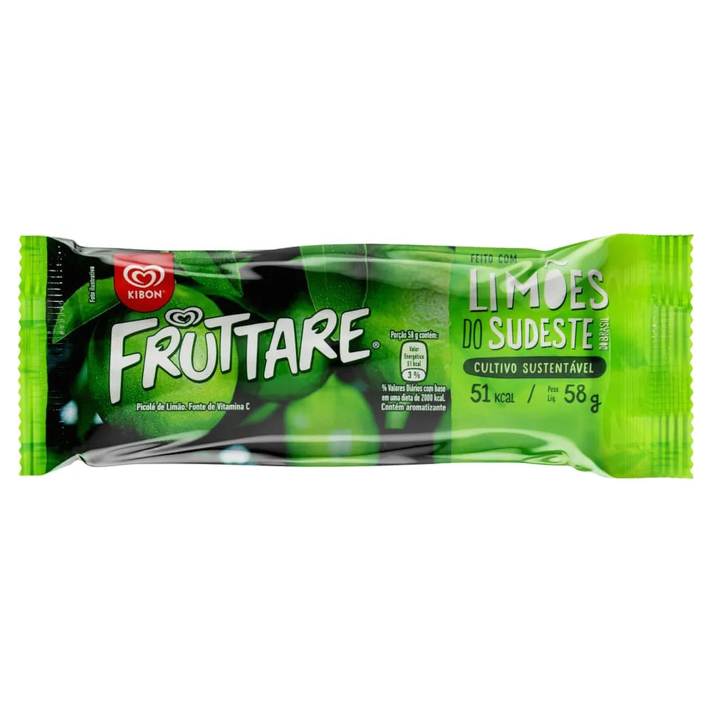 Picolé Kibon Fruttare Palito Limão