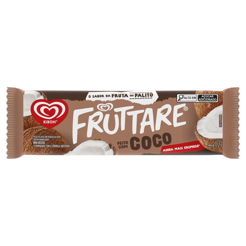 Picolé Kibon Fruttare Palito Coco
