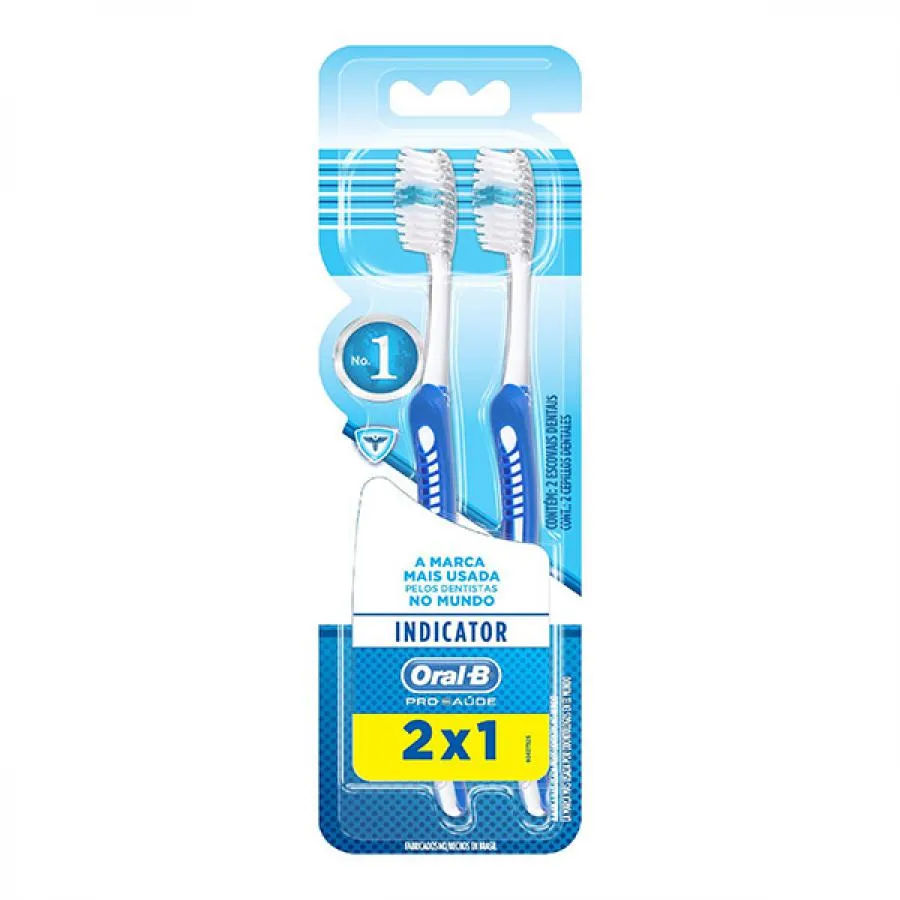 Escova Dental Oral-B Indicator Plus 30 2 Unidades