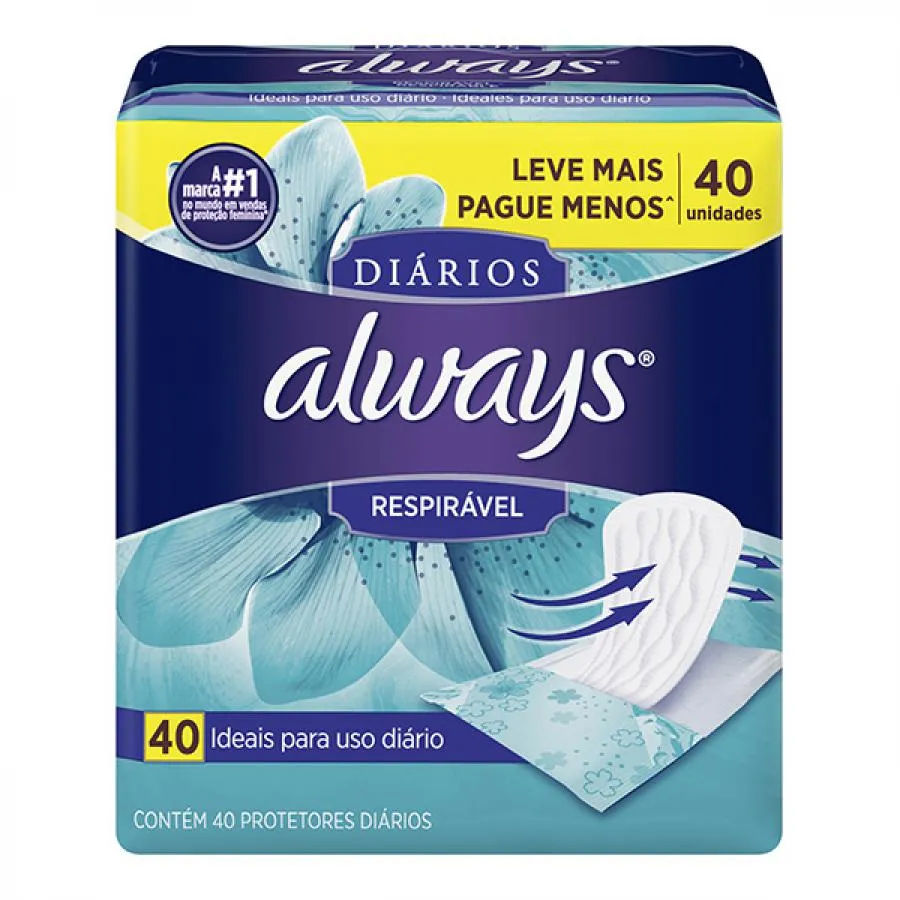 Protetor Diario Always Respiravel 40 Unidades
