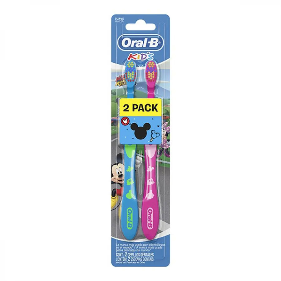 Escova Dental Infantil Oral-B Kids Mickey e Minnie Leve 2 Pague 1