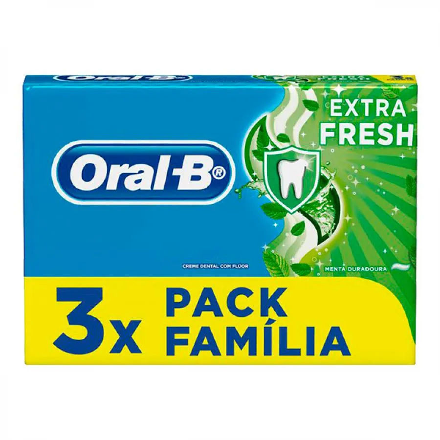 Creme Dental Oral-B Extra Fresh 3 Unidades de 70g