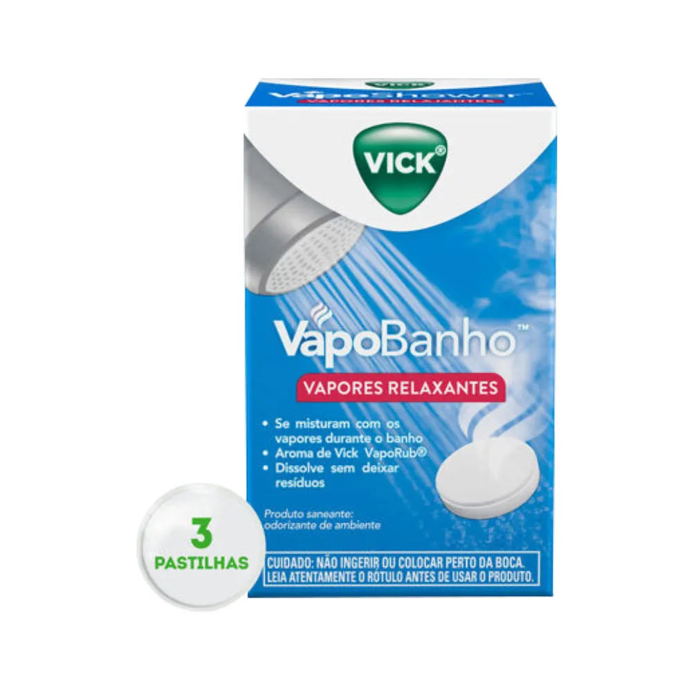 Vick Vapobanho Com 3 Pastilhas