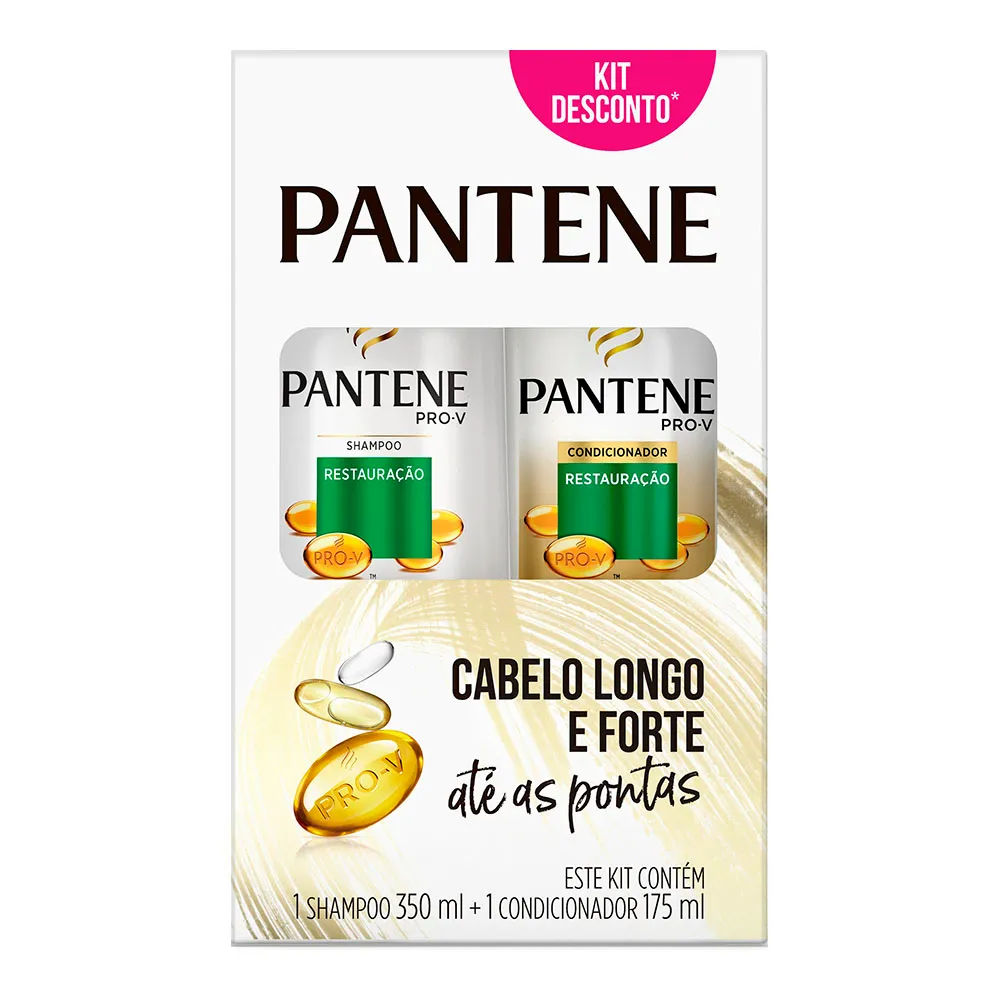 Kit Shampoo 350ml + Condicionador 175ml Pantene Restauração