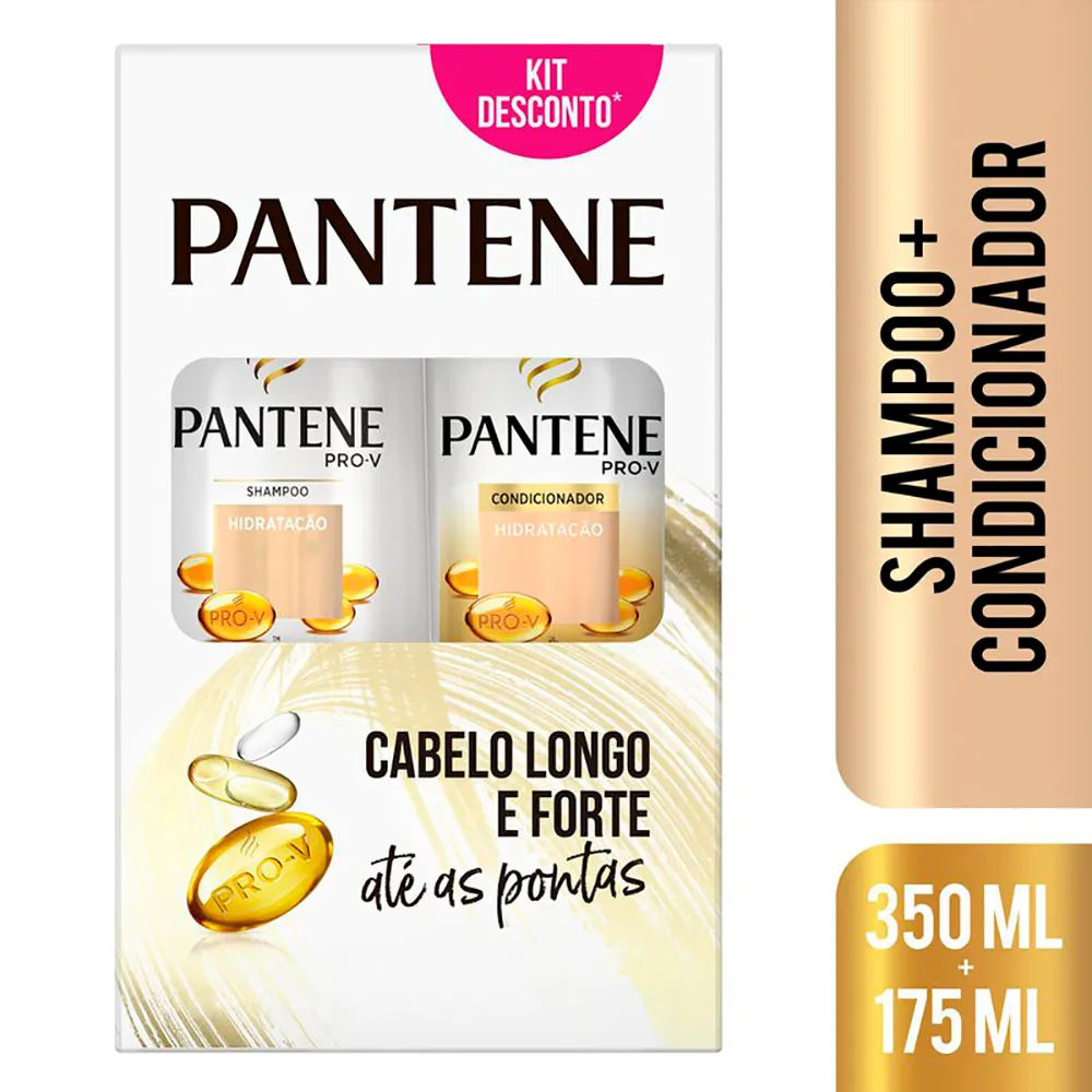 Kit Shampoo 350ml + Condicionador 175ml Pantene Hidratação