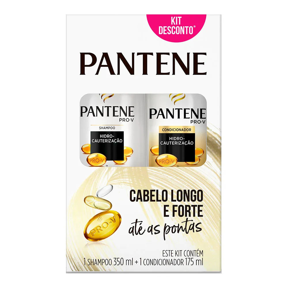Kit Shampoo 350ml + Condicionador 175ml Pantene Hidro-Cauterização