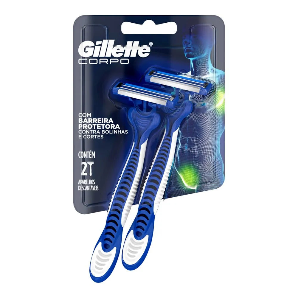 Aparelho de Barbear Gillette Corpo  2 Unidades