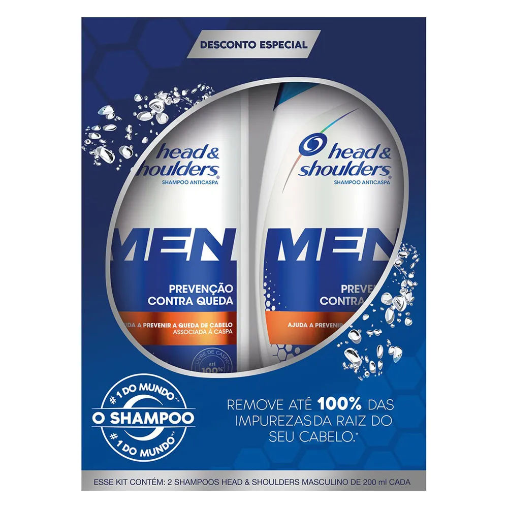 Shampoo Head Shoulders Men Com 2x200ml Prevencao Contra Queda Especial