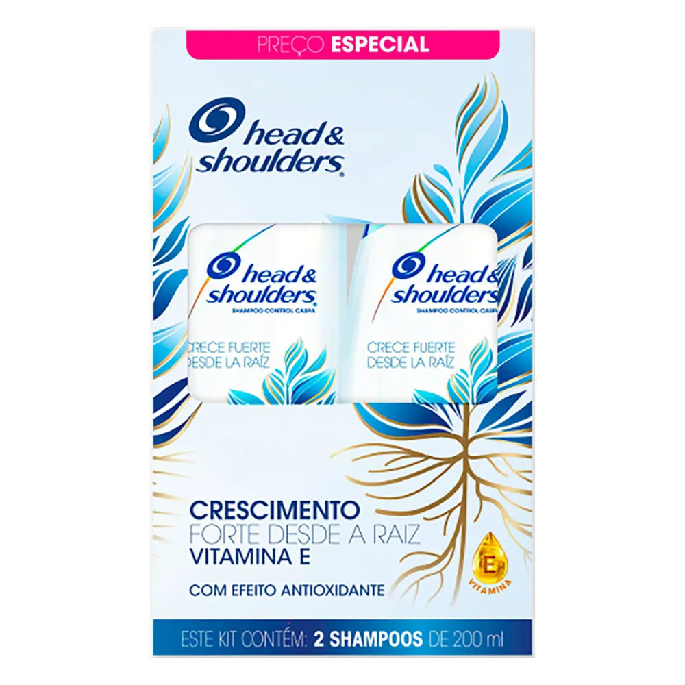 Shampoo Head Shoulders Com 2x200ml Crescimento Forte Especial