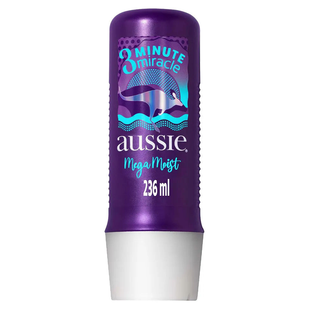 Creme Para Cabelo Aussie 236ml 3 Minute Miracle Mega Moist Abacate