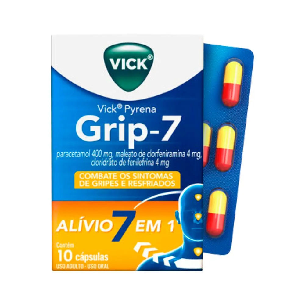 Vick Pyrena Grip-7 10 Cápsulas Procter