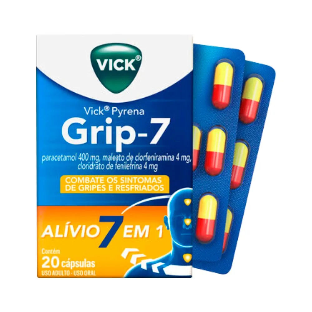 Vick Pyrena Grip-7 20 Cápsulas Procter