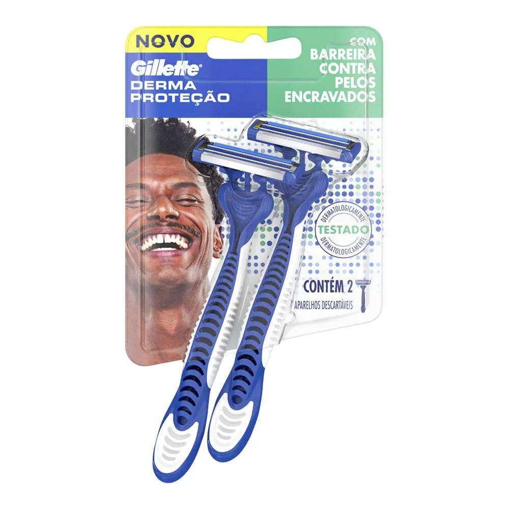 Aparelho de Barbear Gillette Derma Proteção 2 Unidades
