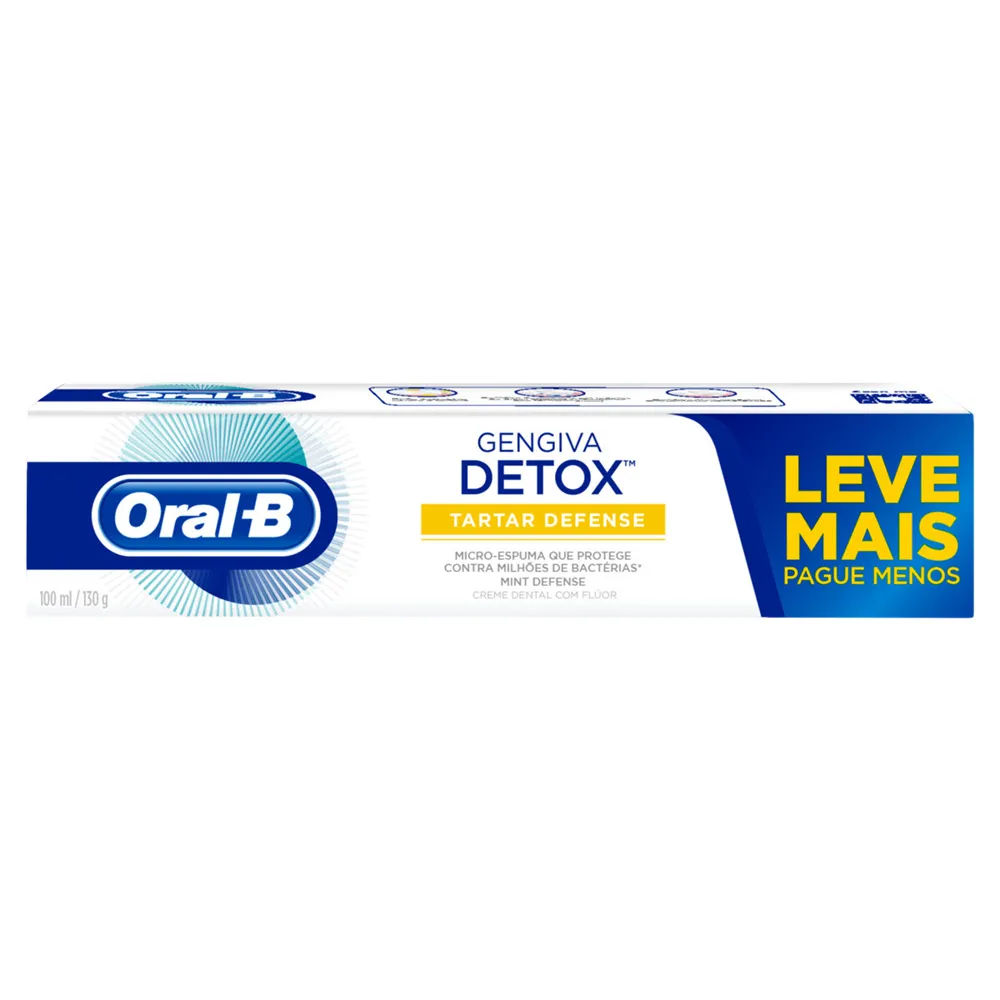 Creme Dental Oral B Gengiva Detox 130gr Lv+pg- Tartat Defense Especial
