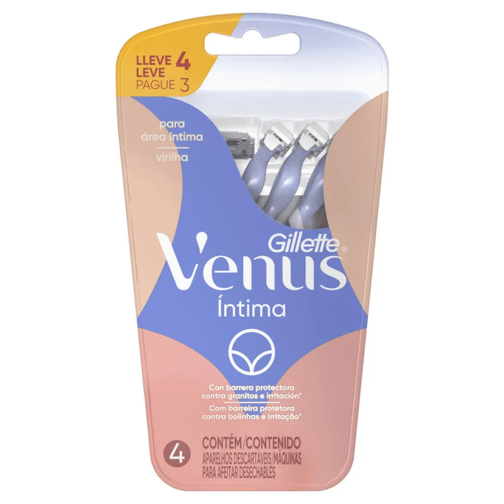 Aparelho Descartável para Depilar Gillette Venus 4 Unidades
