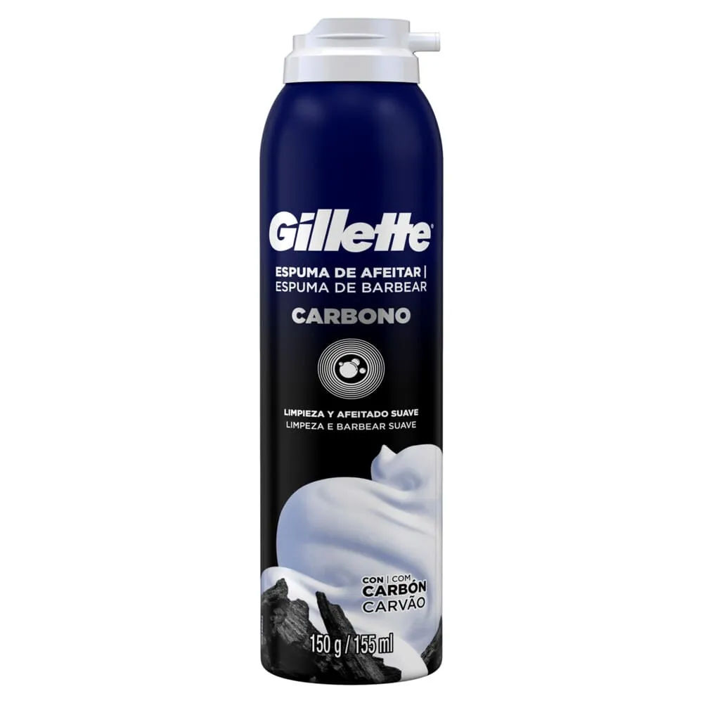 Espuma de Barbear Gillette Carbono Frasco 155ml