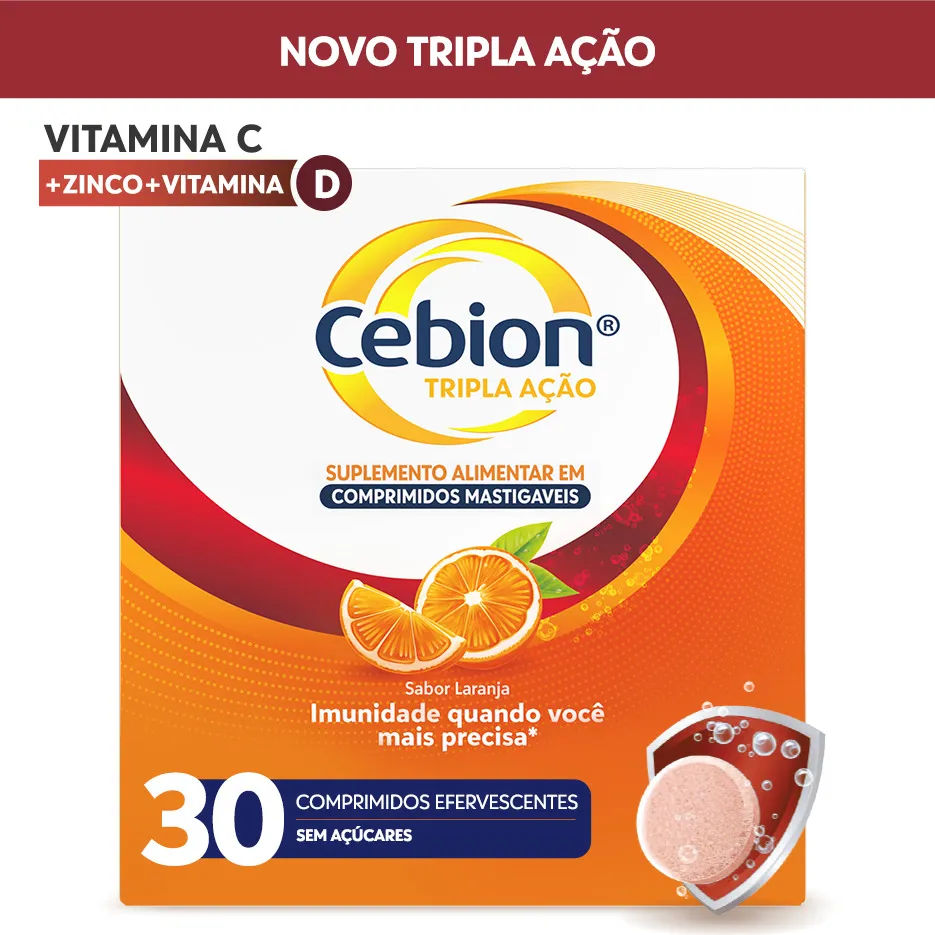 Cebion Zinco + Vitamina D 1g + 10 + 10mg 30 Comprimidos Efervescentes Procter
