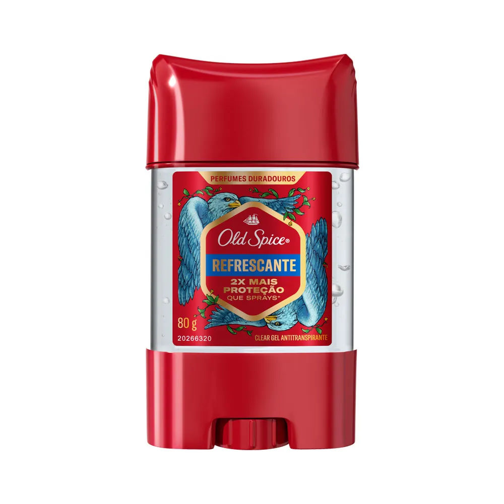 Desodorante Old Spice Aerossol 80g Clear Gel Refrescante