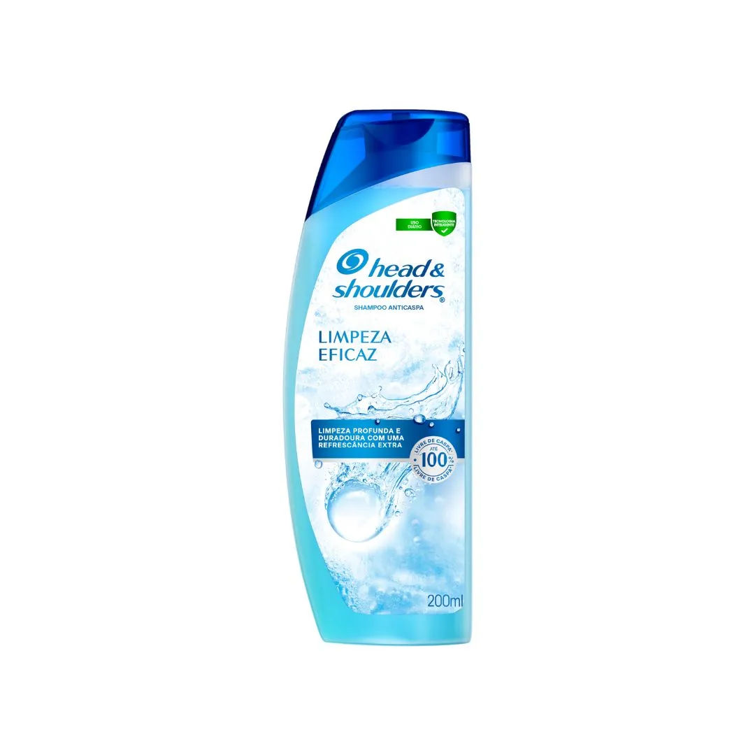 Shampoo Anticaspa Menta Head&Shoulders Limpeza Refrescante Frasco 200ml