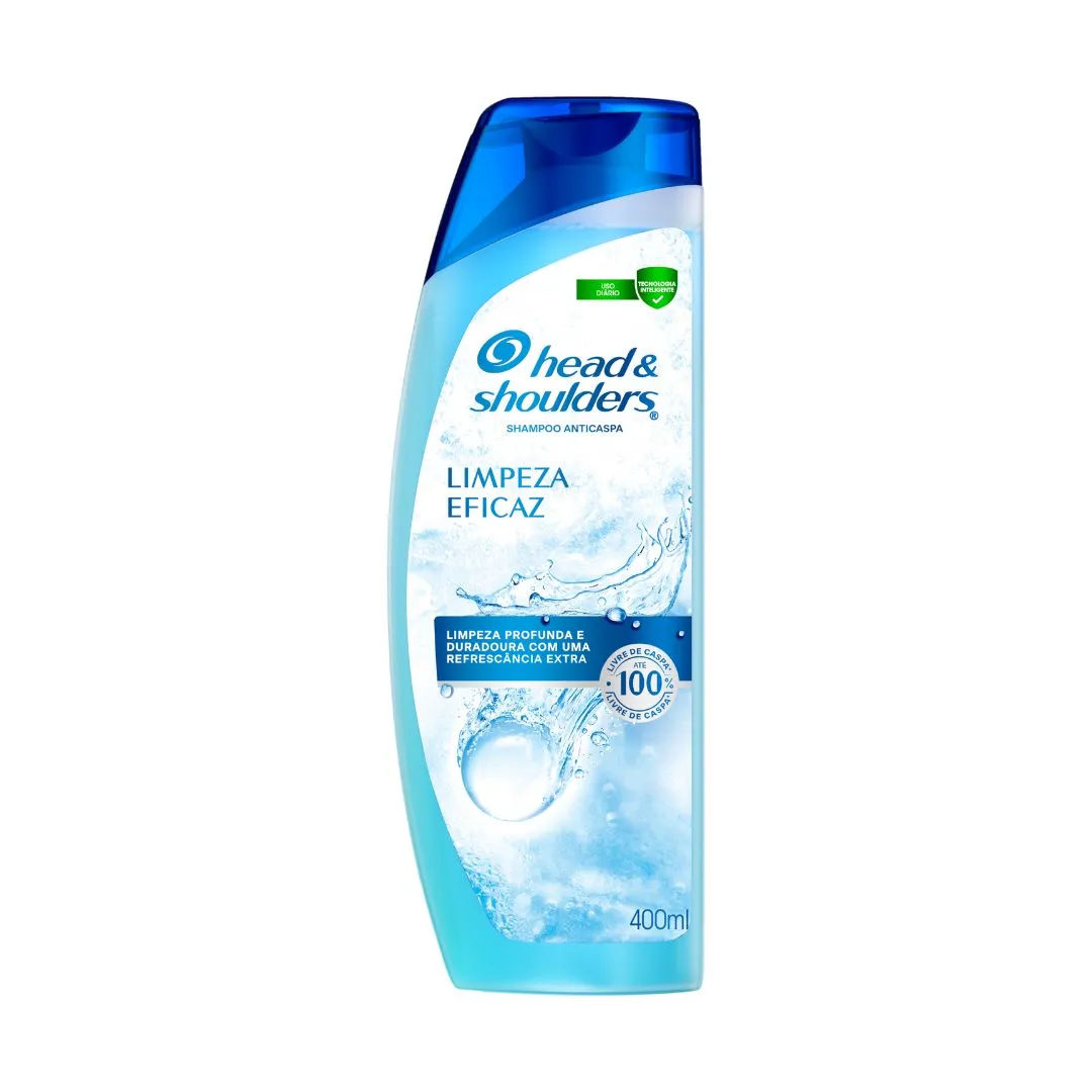 Shampoo Anticaspa Head & Shoulders Menta Limpeza Refrescante 400ml