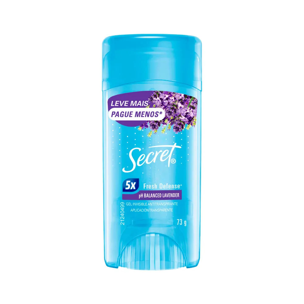 Desodorante Antitranspirante Stick Gel Secret pH Balanced Lavanda Feminino 73g
