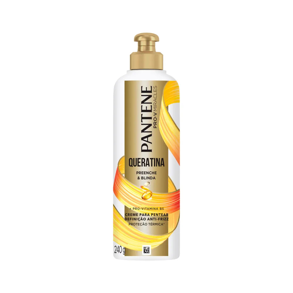 Creme para Pentear Pantene Queratina Preenche & Blinda 240g