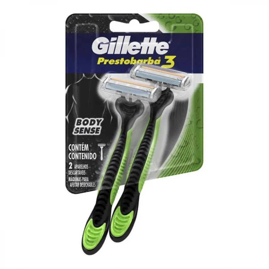 Aparelho Gillette Prestobarba 3 Body Sense Com 2 Unidades