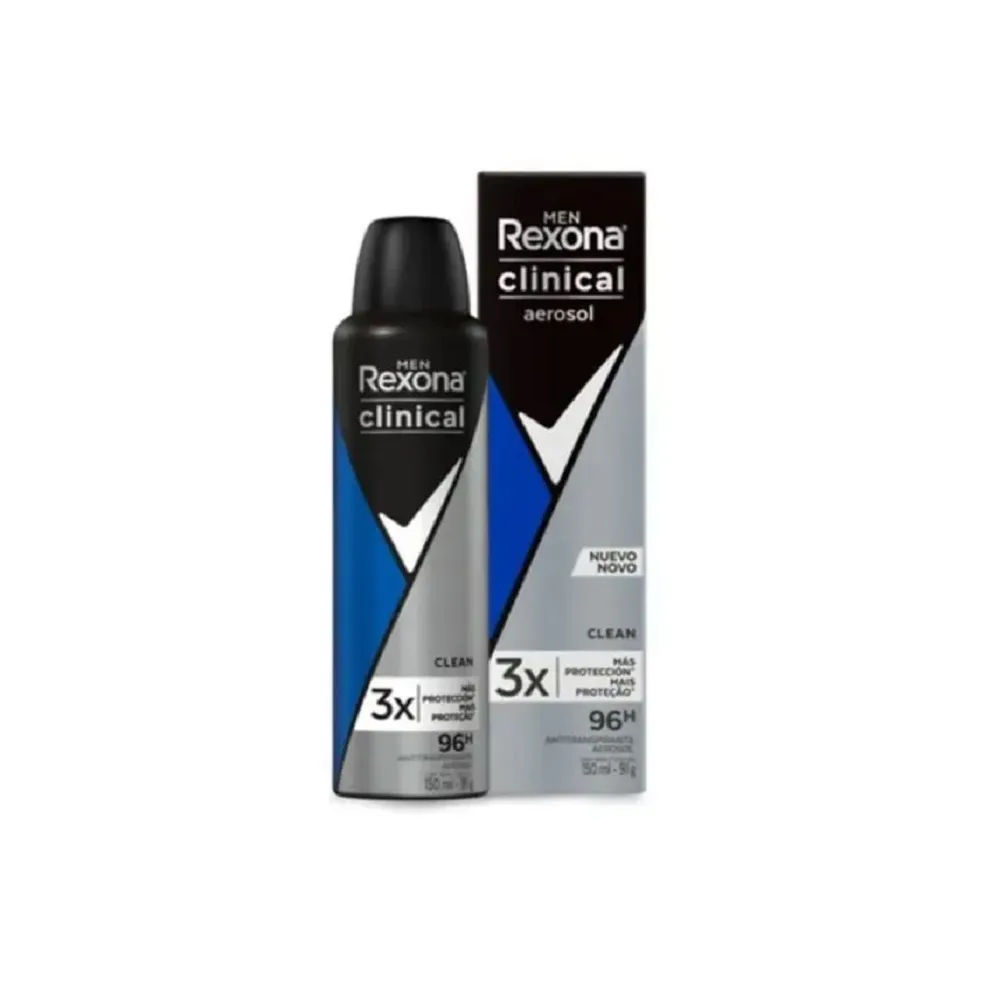 Desodorante Antitranspirante Aerossol Rexona Men Clinical Clean 150ml