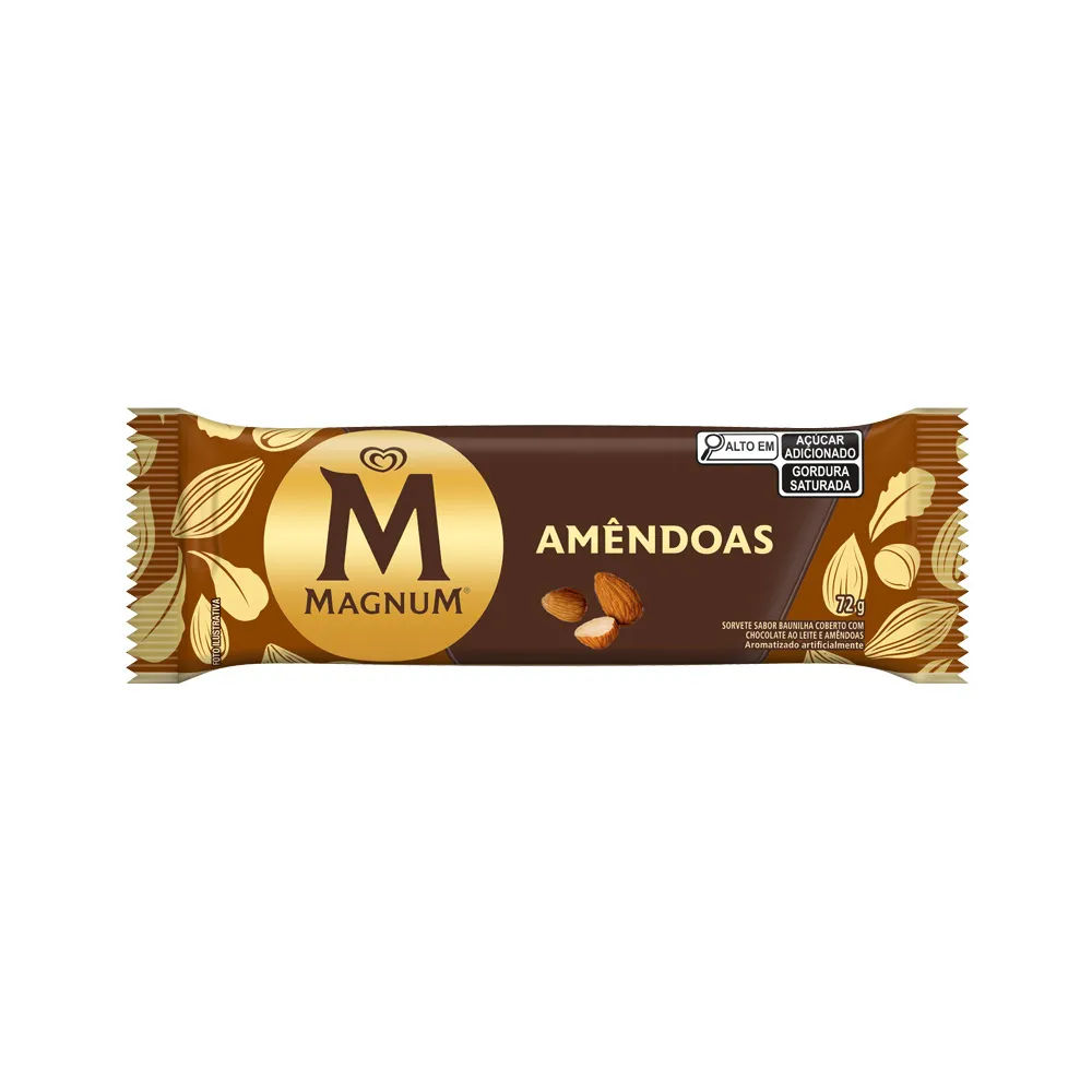Picolé Kibon Magnum Amêndoas 72g