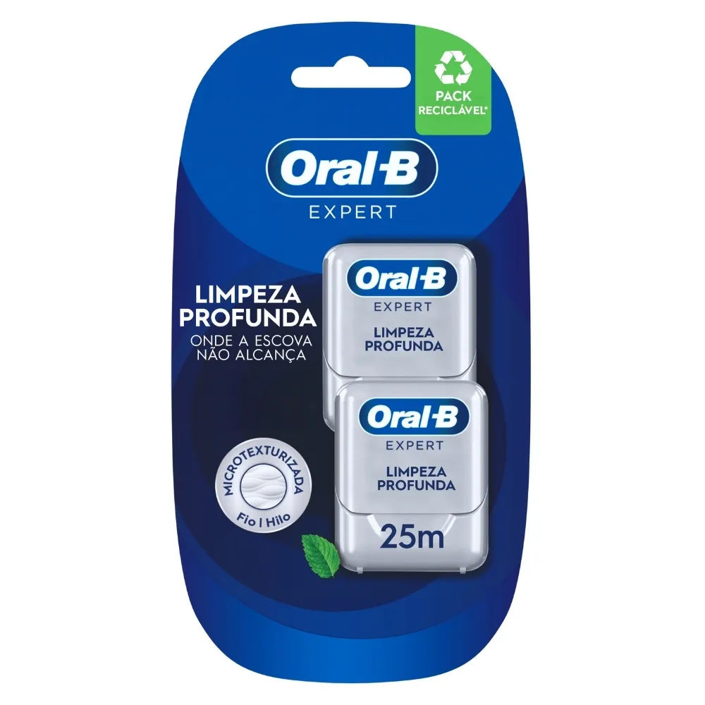 Fio Dental Oral-b Expert Limpeza Profunda 2 Unidades 25m Cada