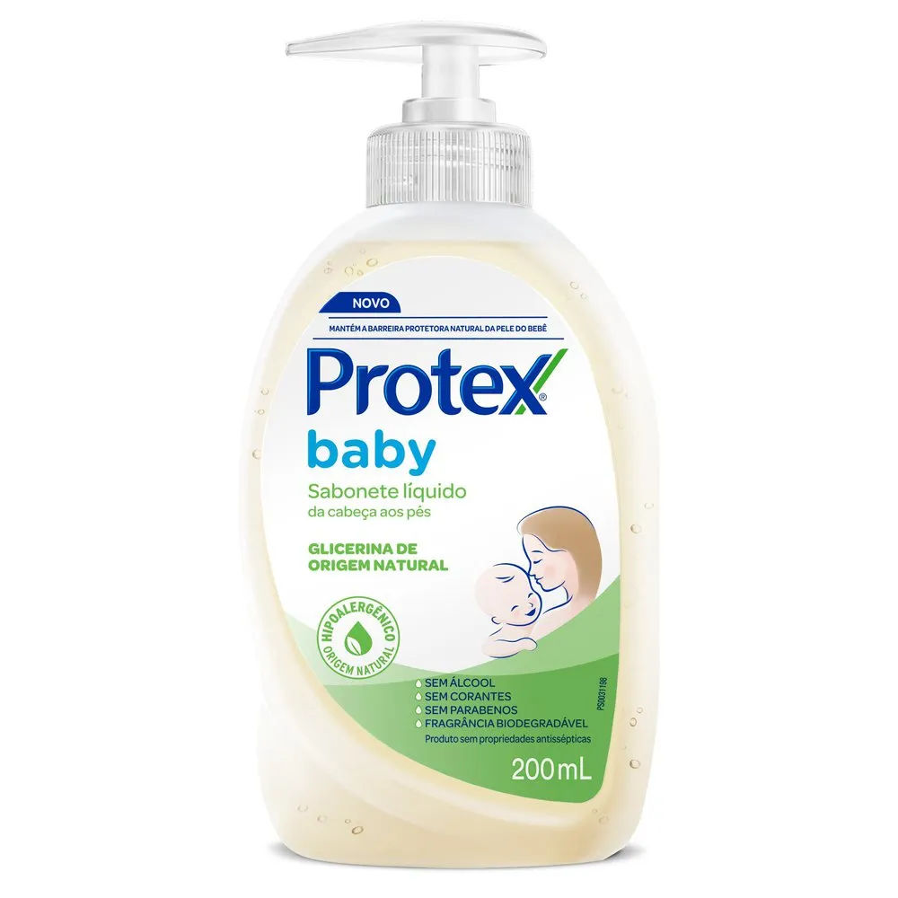 Sabonete Líquido Para Bebê Protex Baby Glicerina Natural 200ml