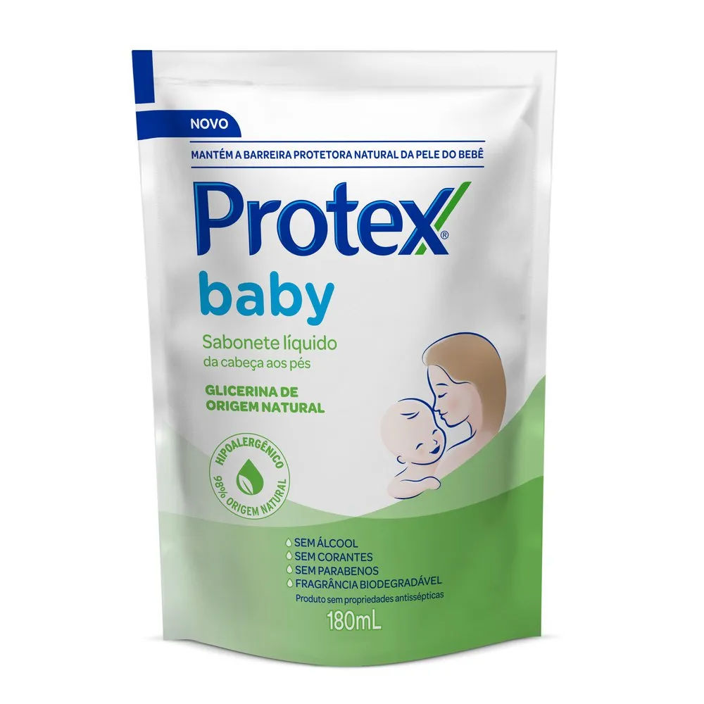 Sabonete Líquido Para Bebê Protex Baby Glicerina Natural 180ml