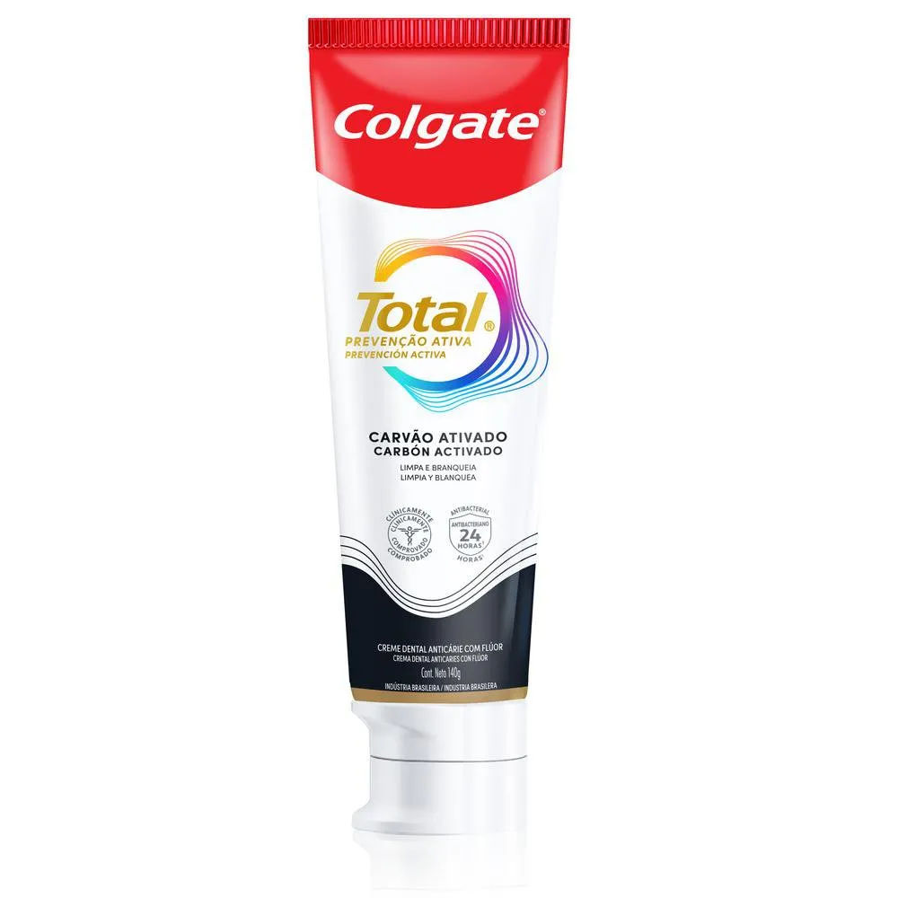 Creme Dental Colgate Total 12 Carvão Ativado 140g