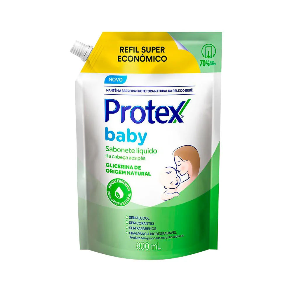 Sabonete Líquido Para Bebês Protex Baby Glicerina Natural 800ml