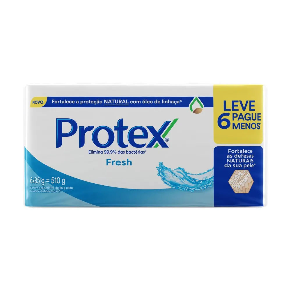 Sabonete em Barra Protex Fresh 6 unidades de 85g