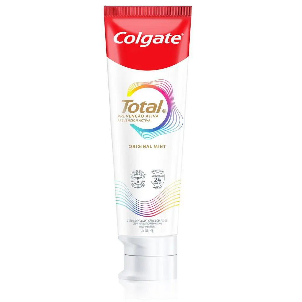 Creme Dental Colgate Total Original Mint Prevenção Ativa 140g