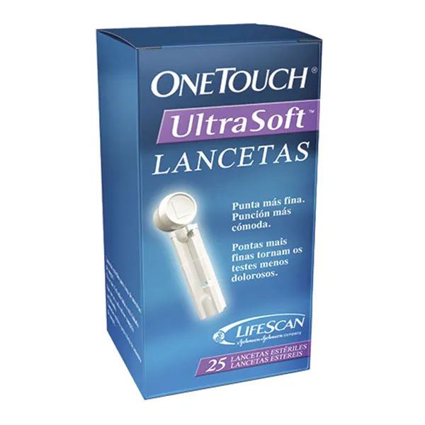 Lancetas Onetouch Ultrasoft Com 25 Unidades