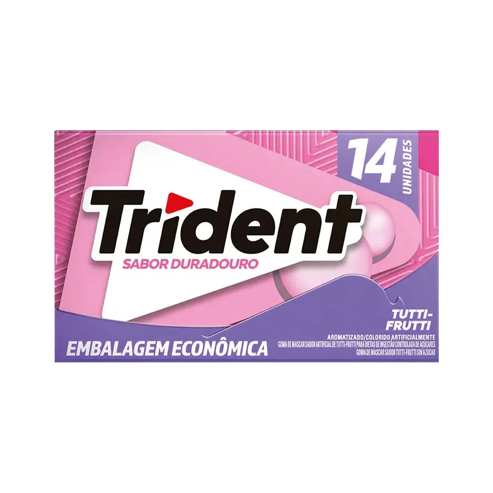 Chiclete Trident Tutti-Frutti 25,2g Embalagem Econômica 14 Unidades
