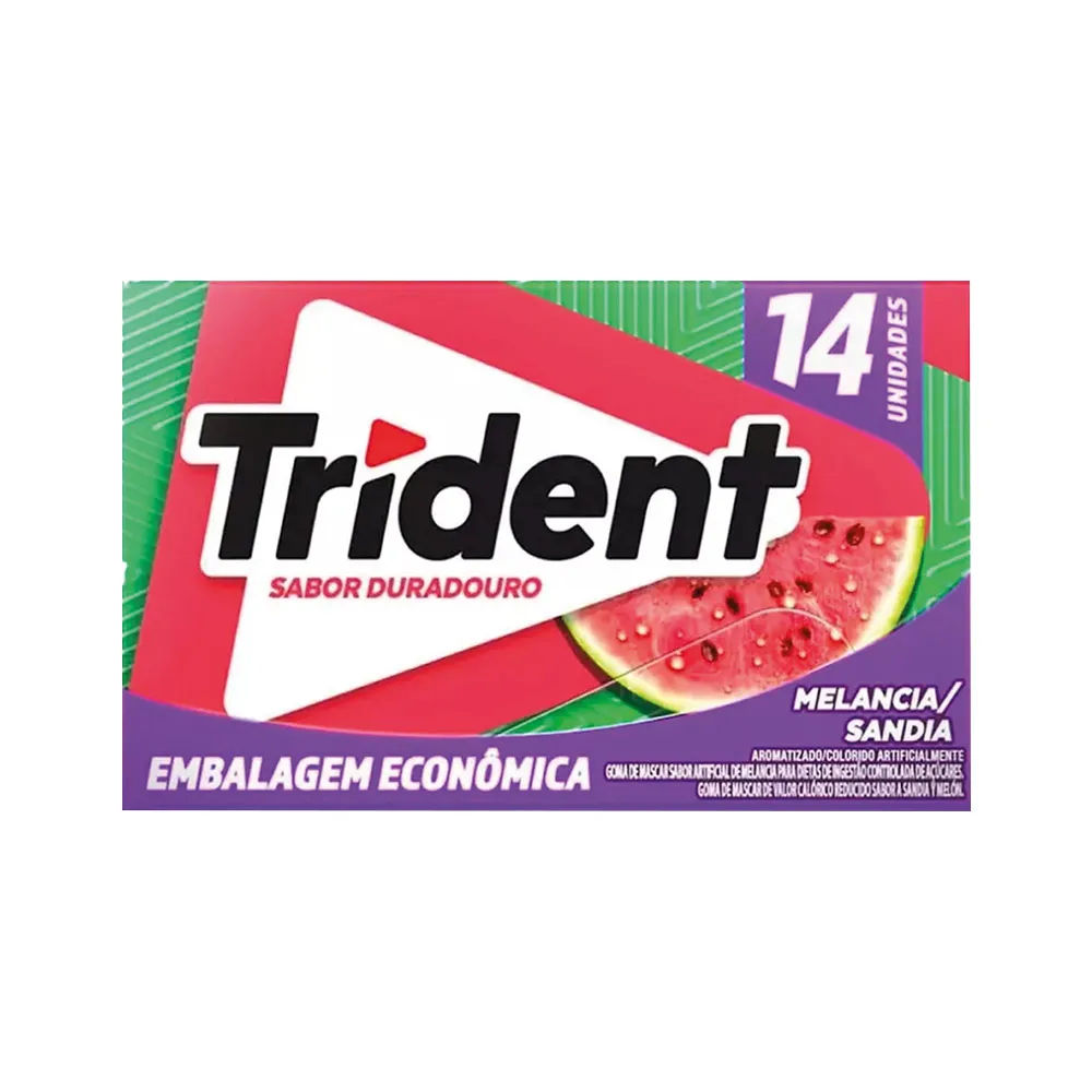 Chiclete Trident Melancia 25,2g Embalagem Econômica 14 Unidades