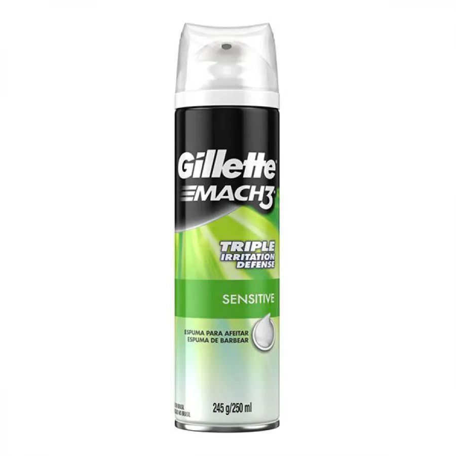 Espuma De Barbear Gillette Mach3 Sensitive 245gr