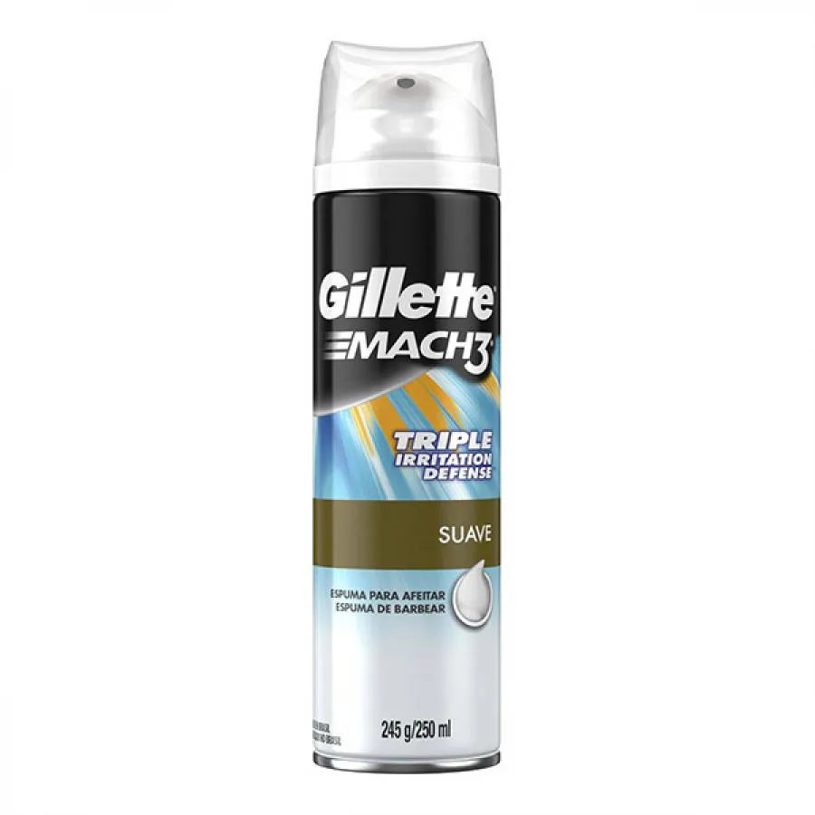 Espuma De Barbear Gillette Mach3 Refrescante 245g