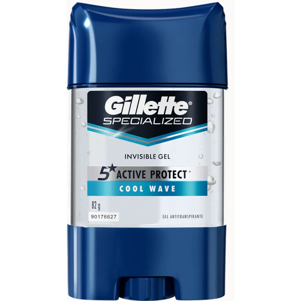 Desodorante Antitranspirante Clear Gel Gillette Cool Wave 82g