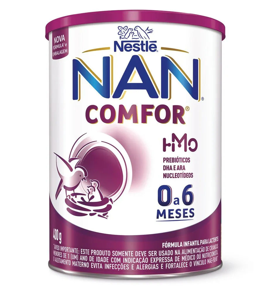 Fórmula Infantil NAN Comfor HMO Nestlé 0 a 6 Meses 400g
