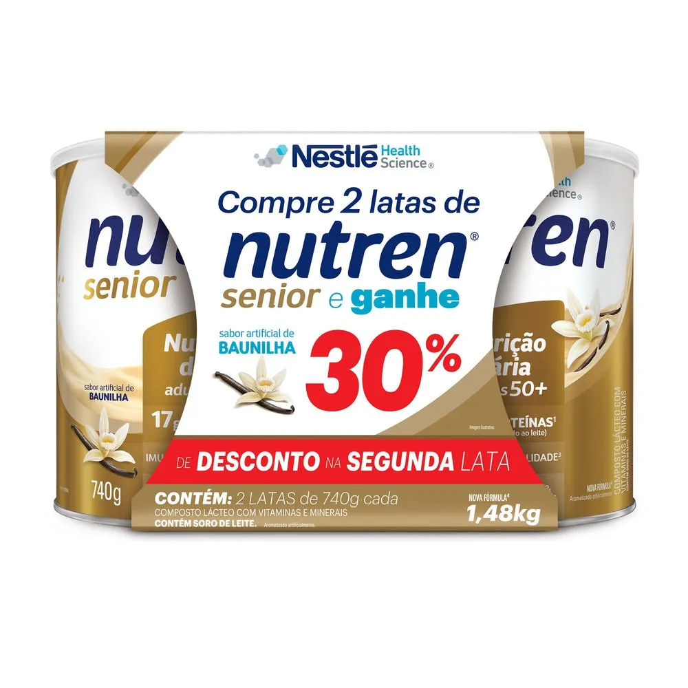 Nutren Senior Baunilha 2 unidades 740g
