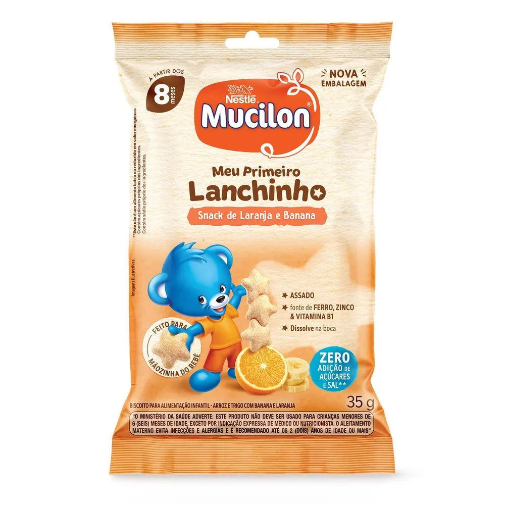 Snack Mucilon Laranja E Banana 35g
