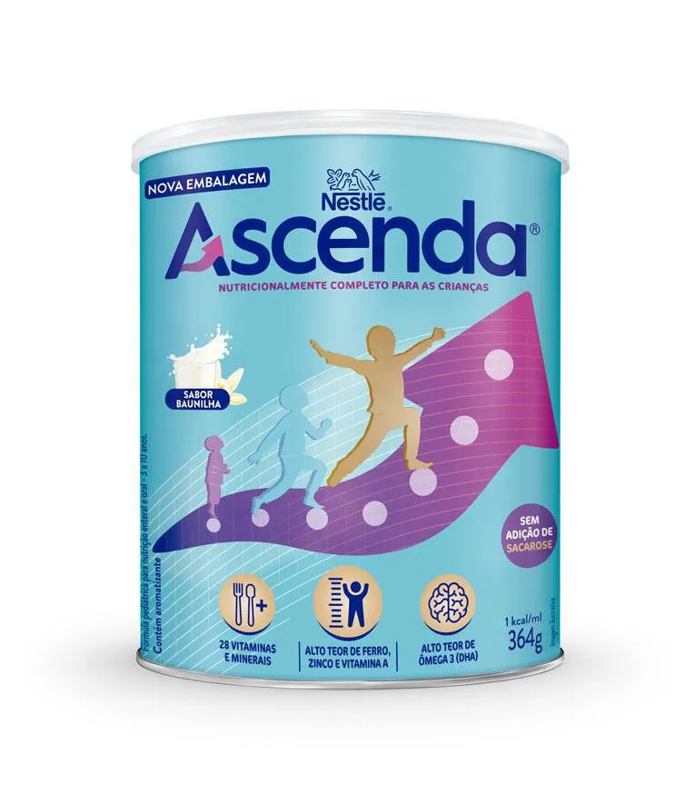 Suplemento Alimentar Infantil Ascenda Baunilha 364g